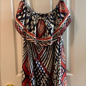 Strapless tribe maxi dress